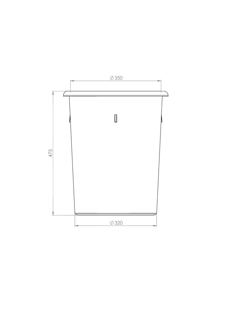 Kúpos tartály 35 liter, ⌀350 H475mm